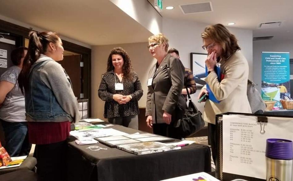 CYCABC Conference Youth Artist and MCFD Minister Katrine Conroy 2018 (Meredith Graham in back)